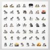 100Pcs Cartoon Zebra Stickers, Waterproof Zebra Sticker for Water Bottle Laptop Phone Cases Planner Skateboard Luggage Helmet Party Favor Decor, Ideal for Adults Teens Teacher Rewards C2E6W- view 4