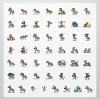 100Pcs Cartoon Zebra Stickers, Waterproof Zebra Sticker for Water Bottle Laptop Phone Cases Planner Skateboard Luggage Helmet Party Favor Decor, Ideal for Adults Teens Teacher Rewards C2E6Q- view 4