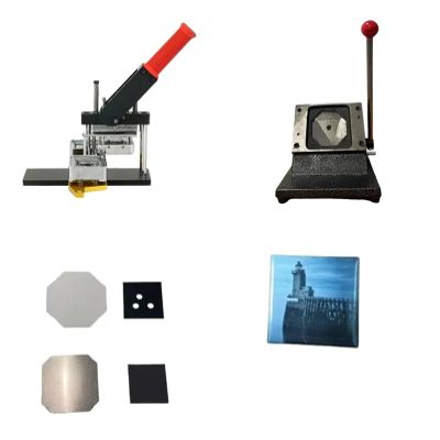 Machine For Badges Square Fridge Magnet Making Machine Kit Including Materials DIY Badge Pin Maker