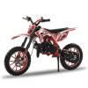 feneihe 50cc Kids Dirt Bike,Dirt Bike for Kids 8-14,2-Stroke Off Road Mini Bike,Off-Road Motorcycle Gas Pocket Pit Trail Bike Pocket Motorbike with Front Rear Disc Brakes Racing Max Speed 40KM/H Red view 1