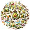 100Pcs Cartoon Avocado Stickers, Waterproof Avocado Sticker for Water Bottle Laptop Phone Cases Planner Skateboard Luggage Helmet Party Favor Decor, Ideal for Adults Teens Teacher Rewards C2E7F- view 1