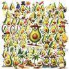 100Pcs Cartoon Avocado Stickers, Waterproof Avocado Sticker for Water Bottle Laptop Phone Cases Planner Skateboard Luggage Helmet Party Favor Decor, Ideal for Adults Teens Teacher Rewards C2E7F- view 2