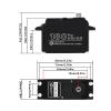 180KG Metal Brushless Digital Servo Waterproof IP67 for 1/5 Redcat HPI Baja 5B SS 24V RC Servo Car LOSI XL 5T (270 Degree) view 4