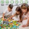 Frontoytall Dinosaur Toys Playset, Vehicles Construction Track Set with Map, Realistic Dinosaurs Figures, Parking Barrier, Crane & Cars, Educational STEM Learning for Kids Ages 3-12, (ASTM Certified) view 3