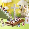 AIRNEY 200 PCS Little Jesus Figures Easter Religious Toys, Mini Tiny Pocket Figurines in Bulk, Jesus Loves You Christ Toys, School Religious Party Favors Gift for Easter Egg Stuffers (200) view 3