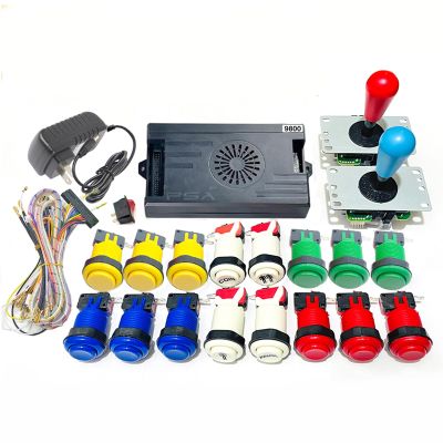UYXOERA 9800 in 1 Game System Kit Saga with HAPP Arcade Buttons 5 Pin 8 Way Joystick, VGA, HDMI Compatible, High Score Record, 3D Games HD 1280x720P Output, DIY Home Video Game (Multicolor)