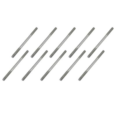 10PCS RC Toy Pushrod Connector Double End Threaded Rod Stainless Steel Rod Linkage for RC Airplane Helicopter Car Boat DIY Model Toy Parts (M3X50mm)