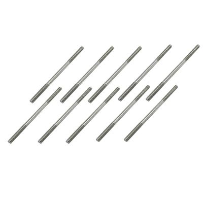 10PCS RC Toy Pushrod Connector Double End Threaded Rod Stainless Steel Rod Linkage for RC Airplane Helicopter Car Boat DIY Model Toy Parts (M2.5X50mm)