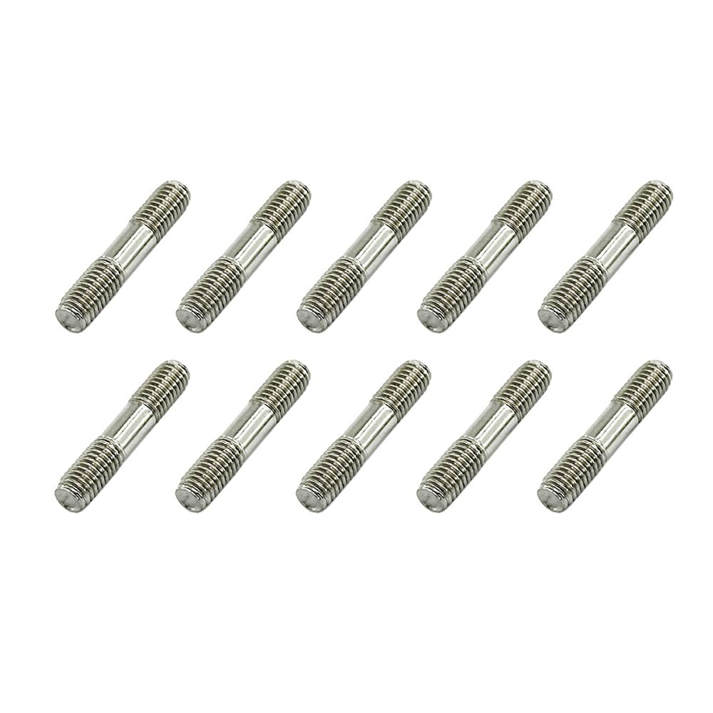 10PCS RC Toy Pushrod Connector Double End Threaded Rod Stainless Steel Rod Linkage for RC Airplane Helicopter Car Boat DIY Model Toy Parts (M5X25mm)