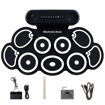 Drum Pad Silicone Electronic Drum Set With Realistic Sound Music Enthusiasts Present For Practicing And Performances