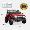 Best Choice Products Kids 24V 2-Seater Electric Ride On Car Truck w/ 132lb Weight Capacity, Parent Control, Bluetooth, LED Lights - Red view 2