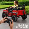 Best Choice Products Kids 24V 2-Seater Electric Ride On Car Truck w/ 132lb Weight Capacity, Parent Control, Bluetooth, LED Lights - Red view 4