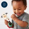 Itzy Ritzy Spinner Rattle Toy  Cow Design Sensory Teething Rattle Includes Spinning Face, Clicks, Rattles & Textured Teethers; Designed for Ages 3 Months and Up (Cow) view 3