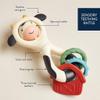 Itzy Ritzy Spinner Rattle Toy  Cow Design Sensory Teething Rattle Includes Spinning Face, Clicks, Rattles & Textured Teethers; Designed for Ages 3 Months and Up (Cow) view 4