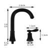 1:6 Scale Dollhouse Miniature mini Simulation Sink,Washing Sink,Basin Faucet Model,bjdob11blythegsc Kitchen Accessories (Black Basin Faucet) view 2