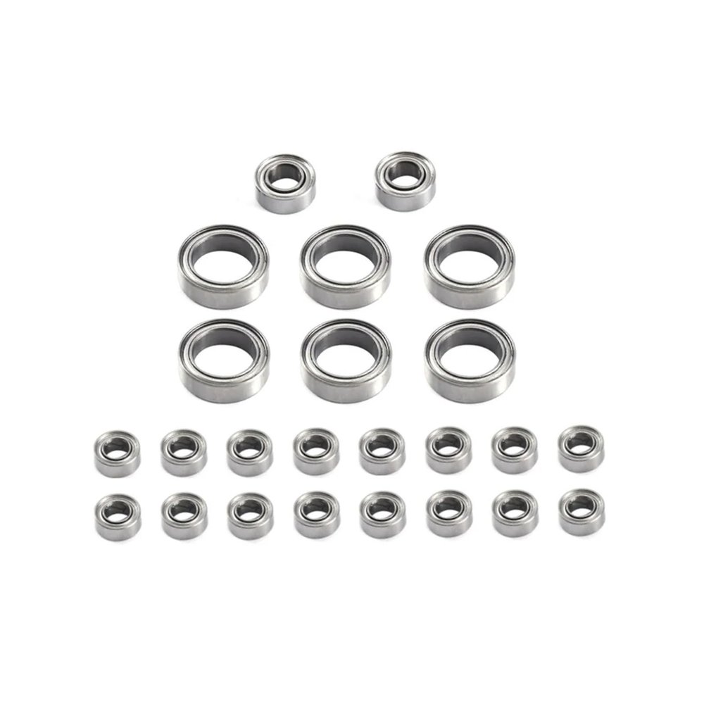 24 Pcs Steel Ball Bearing Set, for FMS FCX24 1/24 RC Crawler Car, Upgrade Parts, Spare Accessories