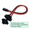 10AWG XT90 Mount Adapter Cable Gold Plated XT90E-F Female to XT90 Male Fixed Mount Connector Short Cable, Dust Cover, for RC Lithium Batterie Outdoor Power Supplie, 30cm/11.8in view 2