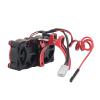 RC Car Repair Kit for Tamiya for SCX10 for Traxxas for TRX4 for Wltoys 36mm Motor Dual Cooling Fan Heat Sink Temperature Control Heatsink RC Car Accessories(Red) view 2