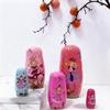 Russian Nesting Dolls 5Pcs 6" Handmade Matryoshka for Kids Birthday Cute Angel Girls Stacking Russian Matryoshka Dolls Toys Set (Fairy) view 3