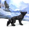 3D Printed Wolf, Articulated Wild Animal Wolf Fidget Toy, 1pc Dual Color Wolf Toy, Fidget ADHD AutismToy, Stress Relief, Executive Desk Toy IHWW001 (Black) view 2