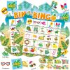 39Pcs Hawaiian Bingo Game for Adults Kids 24 Players Tropical Summer Palm Leaves Bingo Game Cards with Reward Stickers for Family Friend Student Large Group Activities Luau Theme Party Supplies Favors view 1