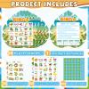 39Pcs Hawaiian Bingo Game for Adults Kids 24 Players Tropical Summer Palm Leaves Bingo Game Cards with Reward Stickers for Family Friend Student Large Group Activities Luau Theme Party Supplies Favors view 2