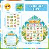 39Pcs Hawaiian Bingo Game for Adults Kids 24 Players Tropical Summer Palm Leaves Bingo Game Cards with Reward Stickers for Family Friend Student Large Group Activities Luau Theme Party Supplies Favors view 3
