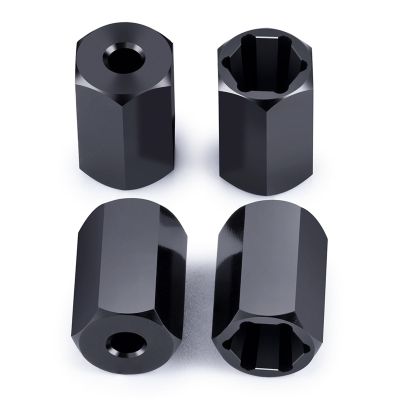 RC Car Parts for SCX24 for WPL D12 1/10 4Pcs 5mm to 7mm Metal Hex Wheel Hub Adapters Conversion Accessories Modification RC Car Truck Upgrade Parts(Size 4Pcs add 10mm)