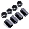 RC Car Parts for SCX24 for WPL D12 1/10 4Pcs 5mm to 7mm Metal Hex Wheel Hub Adapters Conversion Accessories Modification RC Car Truck Upgrade Parts(Size 4Pcs add 10mm) view 2