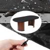 MUTUSHI Oval Poker Table Dust Cover Card Table Cover with Form-Fitting Elastic and Buckle Waterproof Oxford Fabric 96" L x 44" W Black view 4