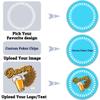 200-1000 Custom Plastic Poker Chips,Drink Chips,Personalized Your Own Logo, Image and Text, Double Sided Full Color Printing Custom Tokens For Bar, Events, Weddings, Business Card & Promotional Tokens view 2