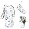 Baby Milk Bottle Bag Cartoon Print Zipper Closure Feeding Bottle Storage Car Breastfeeding Milk Insulated Bag view 2