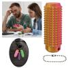 2PCS Little Ouchies Fidget, Portable Stim Tool, Pocket Mini Fidget Toy Pain Stim Fidget, 3D Printed Venting Key Pendant, Spiky Grippie Stim Keychain for Anxiety Relief Easter Gifts Kids view 3