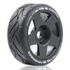 100mm 1/8 RC On-Road tire and Hard wheels Rim set 17mm Hex For 1/7 1/8 RC Rally Drift Car HPI VRX WR8 HSP Hobao Kyosho ARRMA Redcat Losi KM C3 Pegasus Mustang CNE Racing Car W50 (Black) view 3