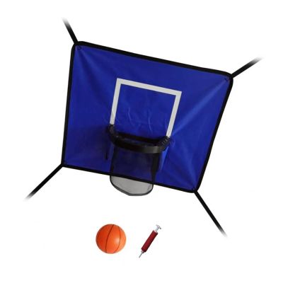 Aymzbd Trampoline Basketball Hoop Basketball Stand Outdoor Goal Game Set for Children Trampoline Accessory for All Ages, Blue