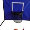 Aymzbd Trampoline Basketball Hoop Basketball Stand Outdoor Goal Game Set for Children Trampoline Accessory for All Ages, Blue view 2