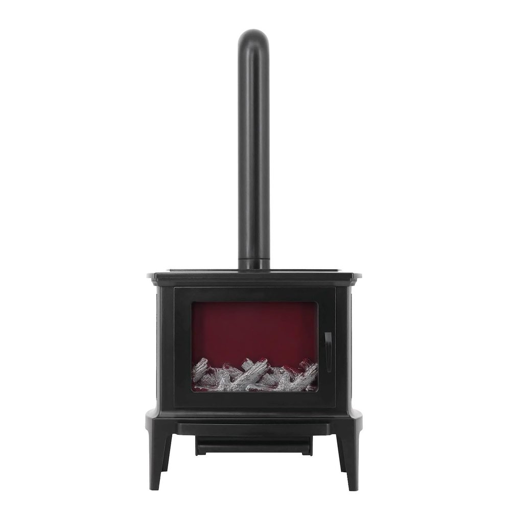 1:6 Scale Dollhouse Miniature mini Simulation Freestanding Fireplace,Heating Stove Model,bjdob11blythegsc Home appliances Accessories (Black Freestanding Fireplace)