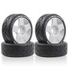 100mm 1/8 RC On-Road tire and Hard wheels Rim set 17mm Hex For 1/7 1/8 RC Rally Drift Car HPI VRX WR8 HSP Hobao Kyosho ARRMA Redcat Losi KM C3 Pegasus Mustang CNE Racing Car W50 (White) view 1