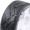 100mm 1/8 RC On-Road tire and Hard wheels Rim set 17mm Hex For 1/7 1/8 RC Rally Drift Car HPI VRX WR8 HSP Hobao Kyosho ARRMA Redcat Losi KM C3 Pegasus Mustang CNE Racing Car W50 (White) view 4