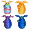 3D Printed Dragon Eggs with Dragon Inside, Easter Mystery Dragon Egg Articulated Crystal Dragon Fidget Toy, Surprise 3D Printed Dragon Egg with Wings Flying Animals Toy Easter Basket Stuffers 4PCS(A) view 1