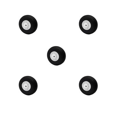 5PCS Light Sponge Tire with Plastic Hub for RC Plane Helicopter DIY Model Plane Wheel Replace Parts (1 Inch)