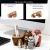 Russian Nesting Dolls Animal Bear Matryoshka Dolls Stacking Wooden Handmade Matryoshka Dolls 5 Piece Cute Cartoon Animal Pattern, Great Toy Gift for Girls Boys' Birthday or Home DecorationBrown Bear) view 3