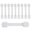 10 - Pack Child Safety Strap Locks Cabinet Locks - Secure, Quick - Fit Adhesive,Suitable for All Types of Furniture, Bathroom Cabinets, and Kitchen Ovens Toilet Seats view 1