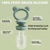 4 Pack Stylish Anti-Drop Baby Fruit Feeder & Breastmilk Popsicle Molds for Teething with Lids, The Perfect Food Feeder, Teether Pacifier, Easy-to-Clean Silicone Feeder Teethers, Extra Silicone Clips view 2