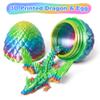 3D Printed Dragon Eggs with Dragon Inside, Easter Mystery Dragon Egg Articulated Crystal Dragon Fidget Toy, Surprise 3D Printed Dragon Egg with Wings Flying Animals Toy Easter Basket Stuffers 4PCS(C) view 3