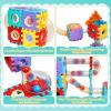 AOSITE 234 PCS STEM Marble Run Building Learning Toy Kid Gift Construction Race Track Marbles Run Building Block for 4 5 6 7 8 9 10 11 12Years, Creative Marble Run Games Boy Girl Birthday Xmas Present view 4
