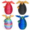 3D Printed Dragon Eggs with Dragon Inside, Easter Mystery Dragon Egg Articulated Crystal Dragon Fidget Toy, Surprise 3D Printed Dragon Egg with Wings Flying Animals Toy Easter Basket Stuffers 4PCS(B) view 1