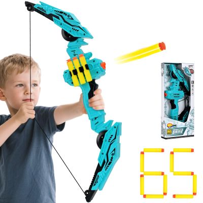 Bow and Arrow Set for Kids, Archery Toy Set Compliant for Nerf Dart, with 30 Soft Dart and 35 Suction Cup Arrows, Kids Outdoor Sports Toy Archery Gmaes for Boys Girls Ages 3-5 6-8
