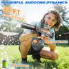 2 Pack Electric Water Guns for Adults & Kids, Automatic Squirt Guns with 32Ft Long Range, 300 Water Shots, LED Light, Summer Outdoor Swimming Pool Water Toys, Gray and Blue view 2