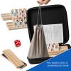 AEEMISEI 6-8 Players Rummy Cube Game with 8 Wooden Card Stands, 214 Colorful Rummy Cards, Exquisite Portable Box and Velvet Bag, Suitable for Family Gatherings and Travel Game Sets view 2